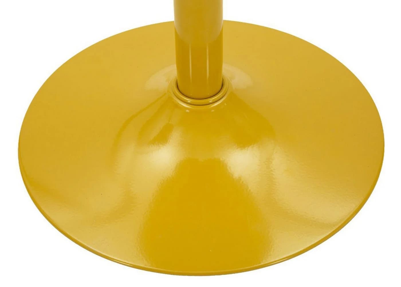 Natur24 Bartisch Clox Gelb Metall Kleeblattform - Bild 4