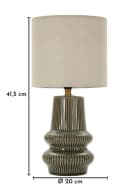 Natur24 Tischleuchte Harmony Beige Grün Eisen Keramik Stoff Bild 4