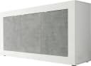 HOME AFFAIRE Sideboard Basic 160cm Weiß Hochglanz Beton-Optik Bild 2