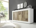 HOME AFFAIRE Sideboard Basic 160 cm Weiß Hochglanz 3 Türen Bild 1