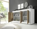 HOME AFFAIRE Sideboard Basic 160 cm Weiß Hochglanz 3 Türen Bild 4