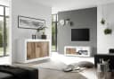 HOME AFFAIRE Sideboard Basic 160 cm Weiß Hochglanz 3 Türen Bild 5