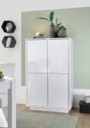 Highboard HOME AFFAIRE Ice Weiß Hochglanz Grifflos Sideboard Bild 1