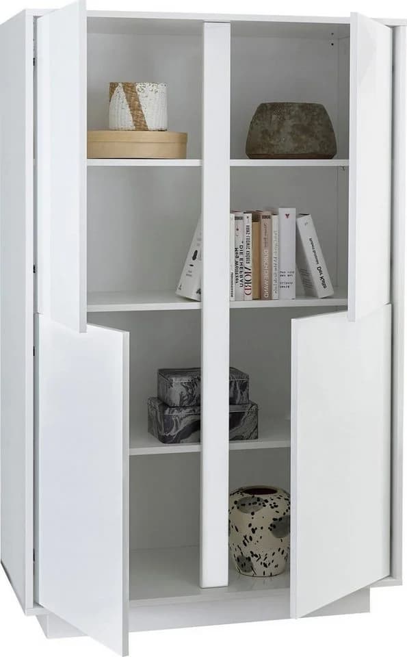 Highboard HOME AFFAIRE Ice Weiß Hochglanz Grifflos Sideboard - Bild 2