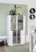 Highboard HOME AFFAIRE Ice Weiß Hochglanz Grifflos Sideboard Bild 4
