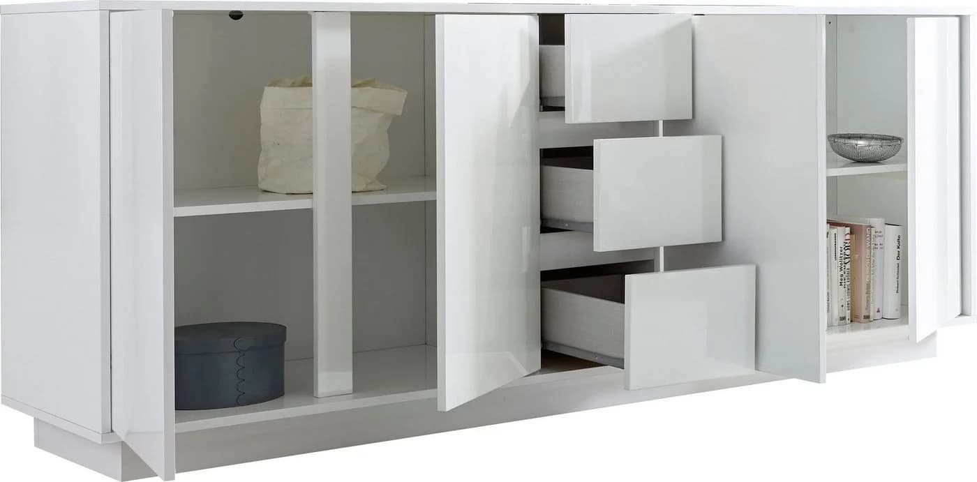 Sideboard HOME AFFAIRE Ice Weiß Hochglanz Grifflos - Bild 3