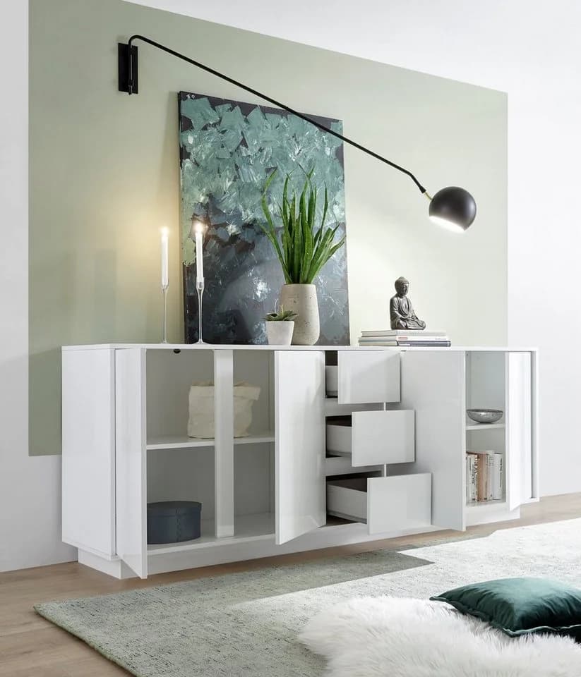 Sideboard HOME AFFAIRE Ice Weiß Hochglanz Grifflos - Bild 4