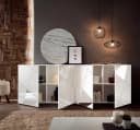 Home affaire Sideboard Vittoria Weiß Hochglanz 4 Türen Spiegel Bild 5