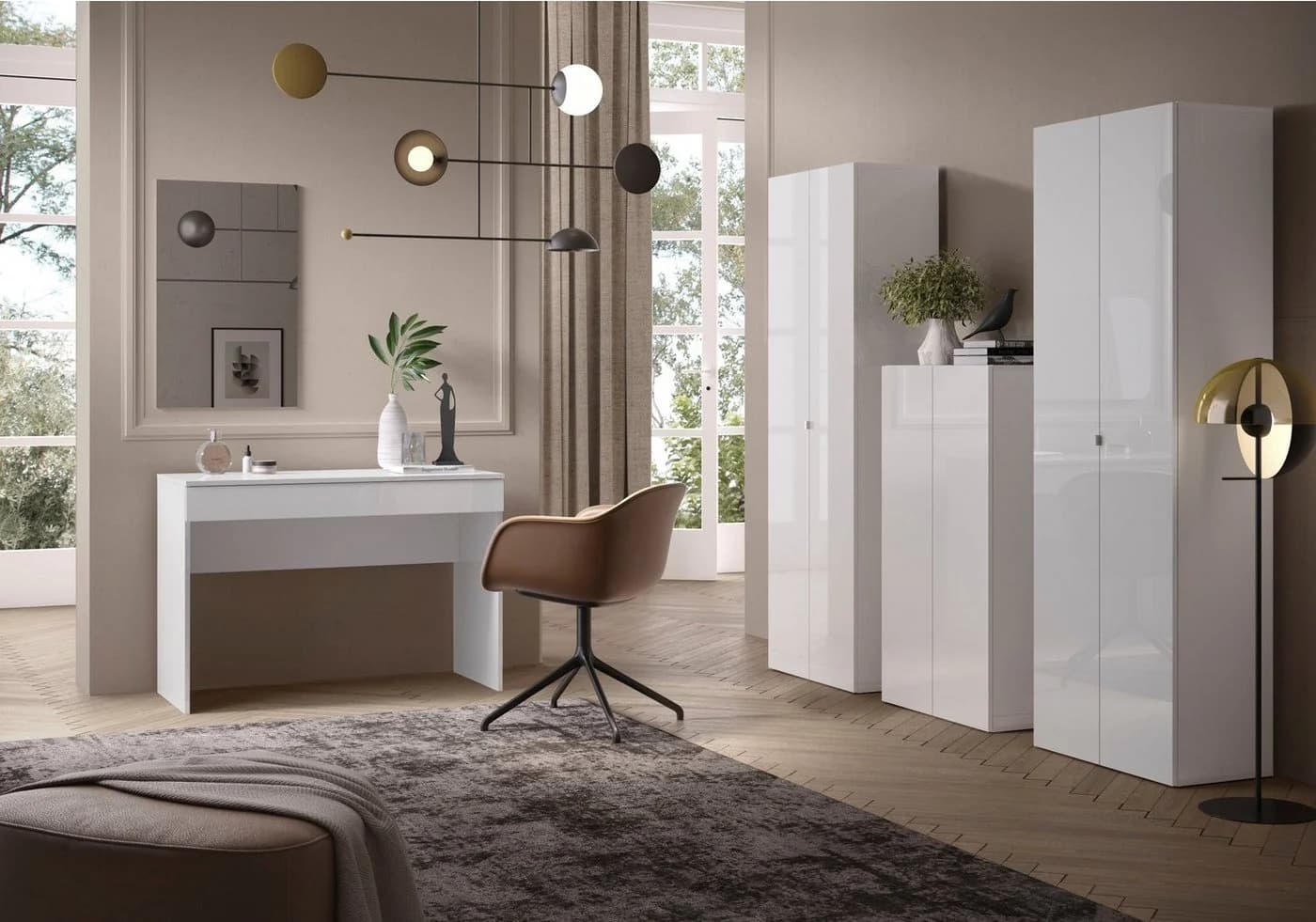OTTO HOME Schreibtisch Basic Weiß Hochglanz mit Schublade - Bild 5