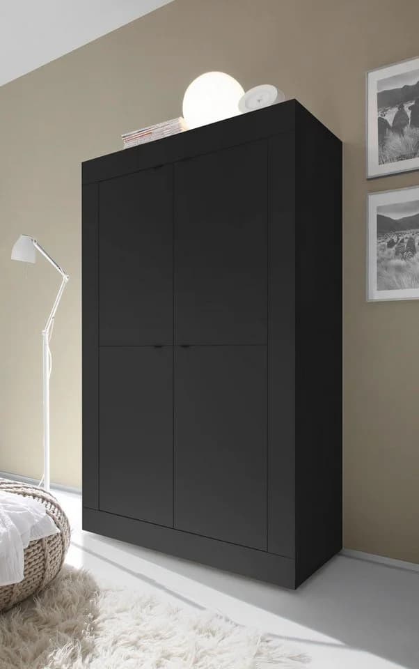 HOME AFFAIRE Highboard Basic 4 Türen Schwarz Matt Modern - Bild 2