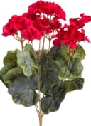 BOTANIC-HAUS Kunstblume Geranienbusch Rot Kunststoff Bild 1