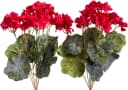 BOTANIC-HAUS Kunstblume Geranienbusch Rot Kunststoff Bild 2