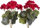 BOTANIC-HAUS Kunstblume Geranienbusch Rot Kunststoff Bild 5