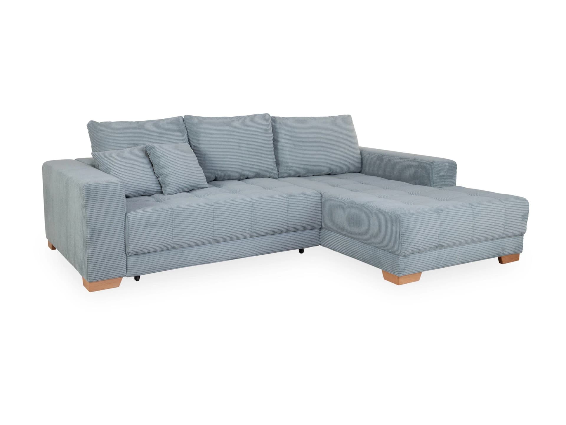 Loft Polsterecke IVAR mit Ottomane und Sitztiefenverstellung Aqua