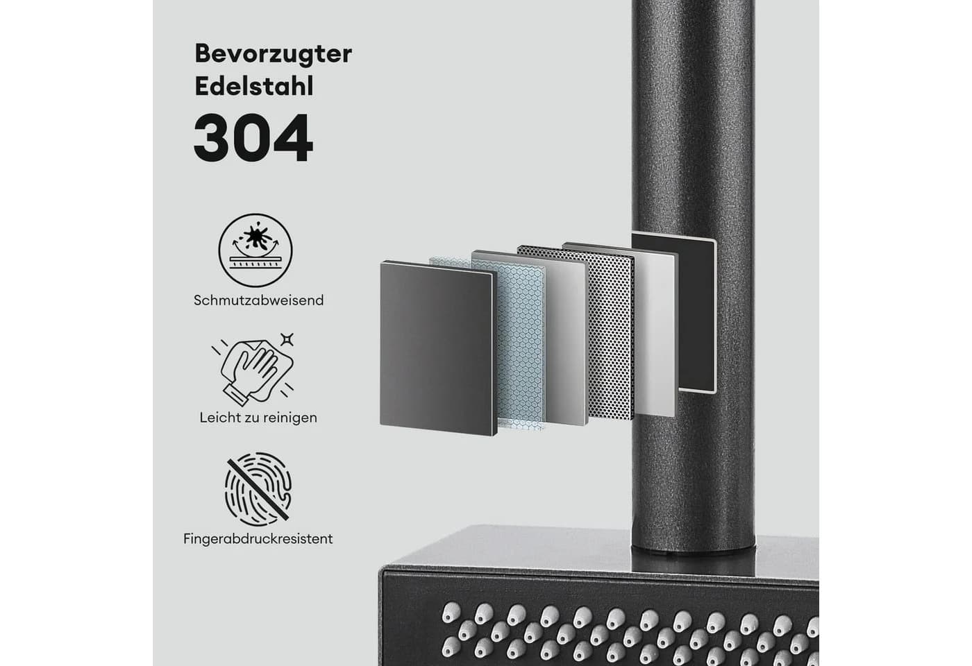 CkeyiN Pro Küchenarmatur Edelstahl 304 mit 4 Modi & 360° Schwenkbar - Bild 5