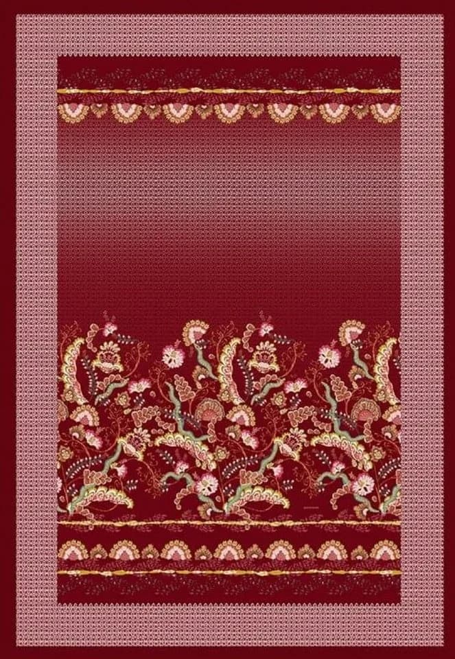 Bassetti Plaid Civita R1 Rot 100% Baumwolle