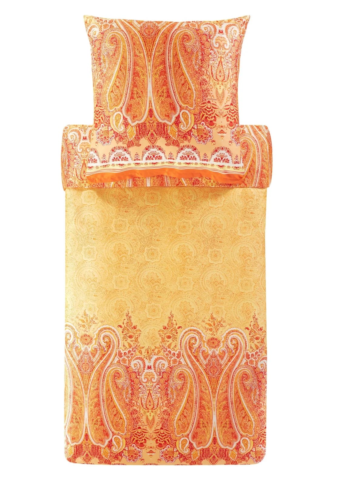Bassetti Bettwäsche MERGELLINA Orange Mako-Satin Komplett-Set