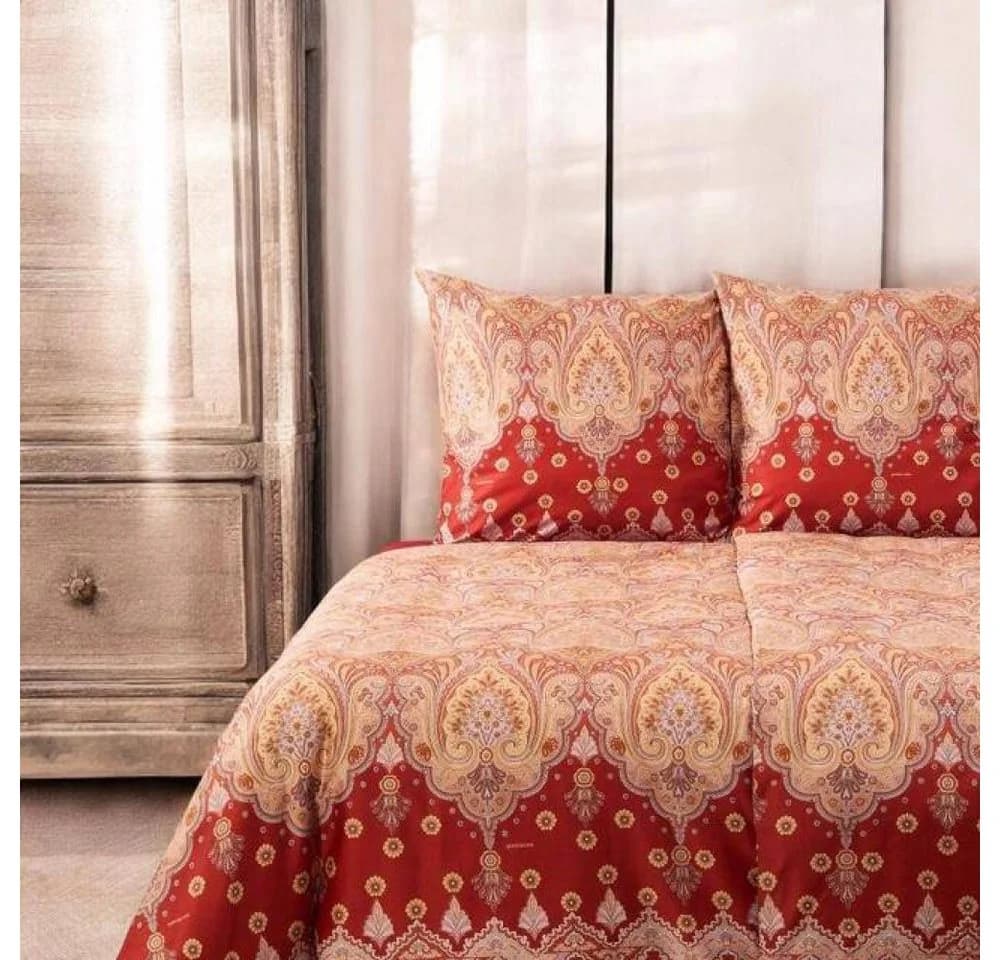 Bassetti Bettwäsche Isolabella R1 Mako-Satin Rosa/Rot Paisley
