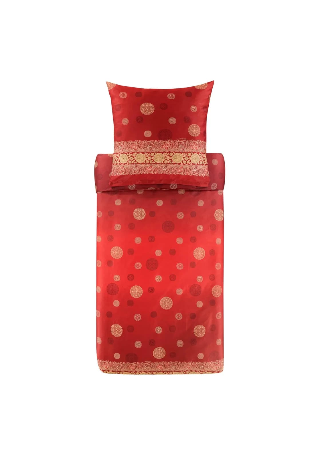 BASSETTI Bettwäsche "PALLAVICINO" Rot Satin 100% Baumwolle