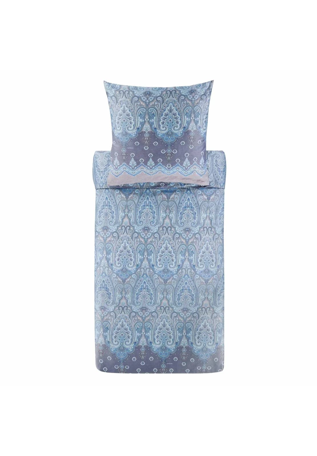 BASSETTI Bettwäsche ISOLABELLA Azurblau Satin 100% Baumwolle