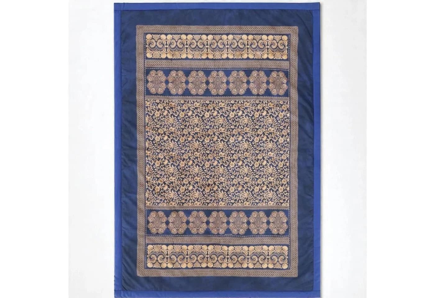Bassetti Plaid Torcello 135x190 cm Blau Filigranes Muster