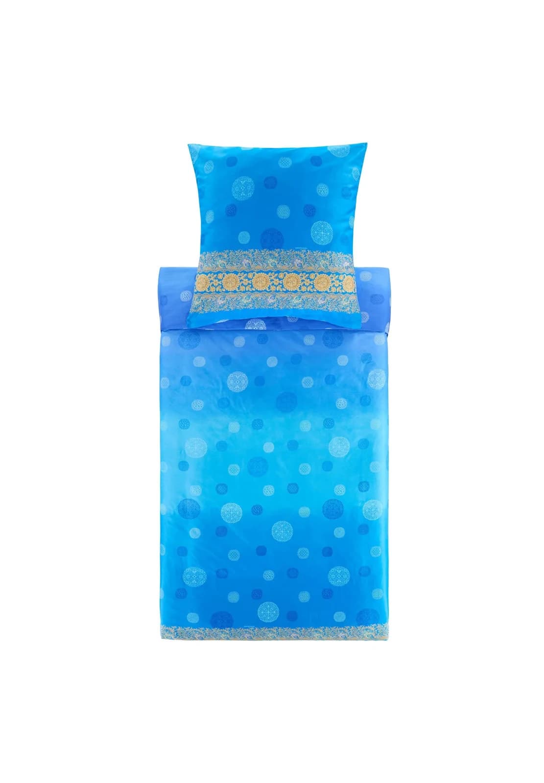 Bassetti Bettwäsche PALLAVICINO Azurblau Satin 3-teilig - Bild 5