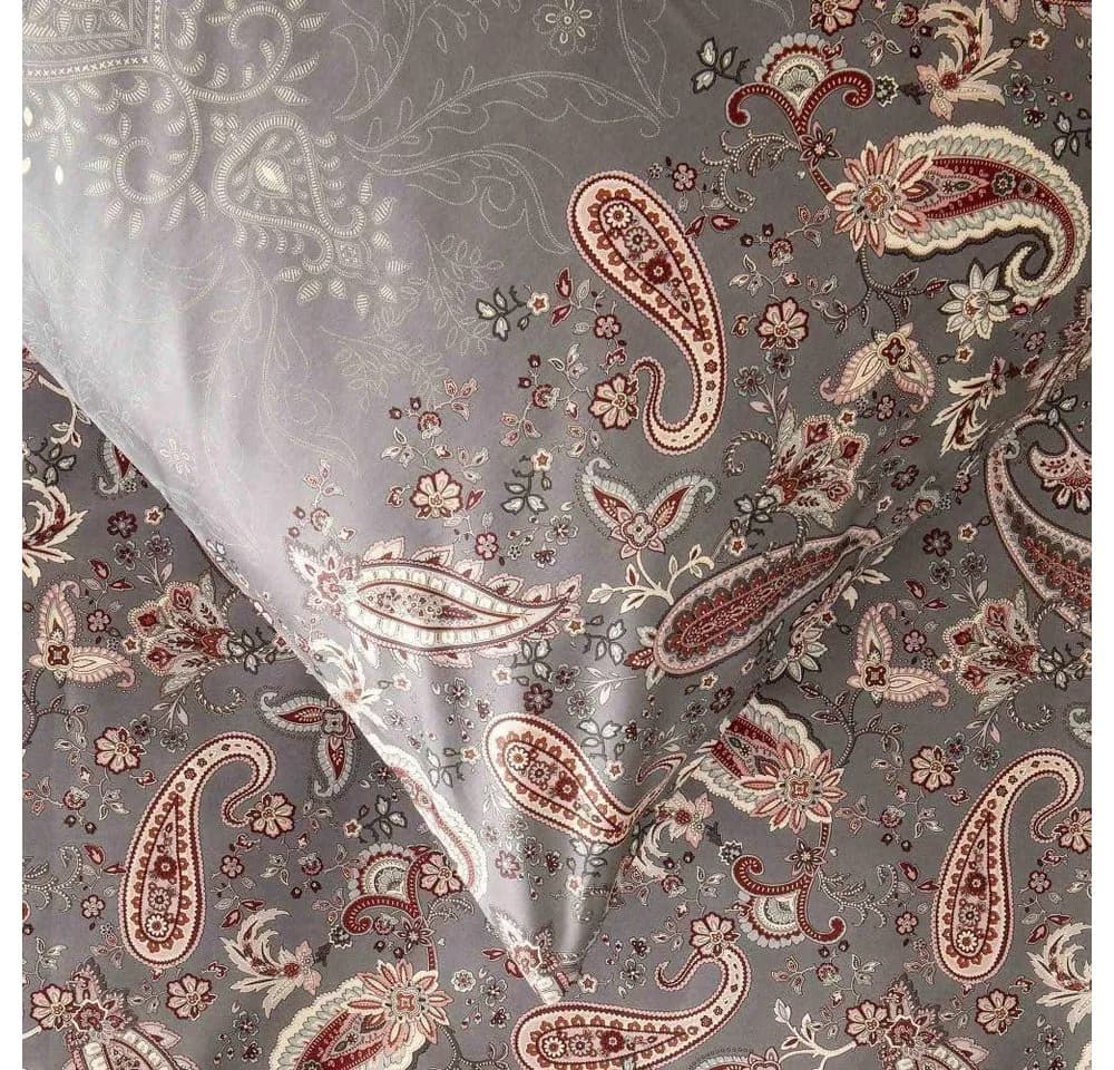 Bassetti Bettwäsche Monnalisa Grigio Mako Satin Grau Paisley - Bild 2