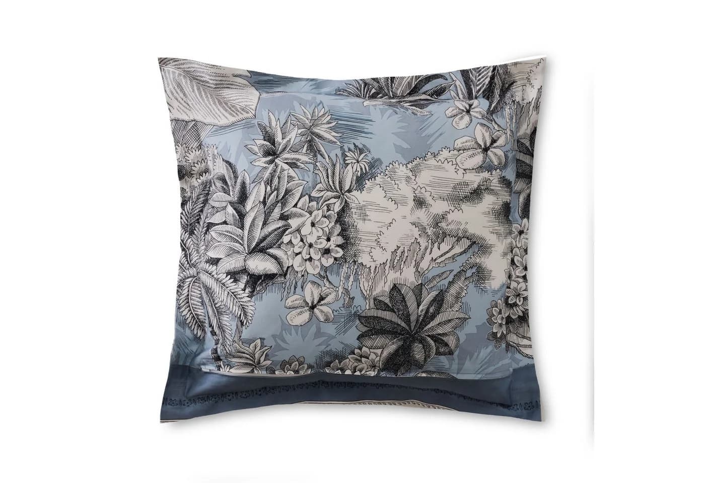 Bassetti Kissenhülle BOBOLI Blau 100% Baumwollsatin - Bild 4
