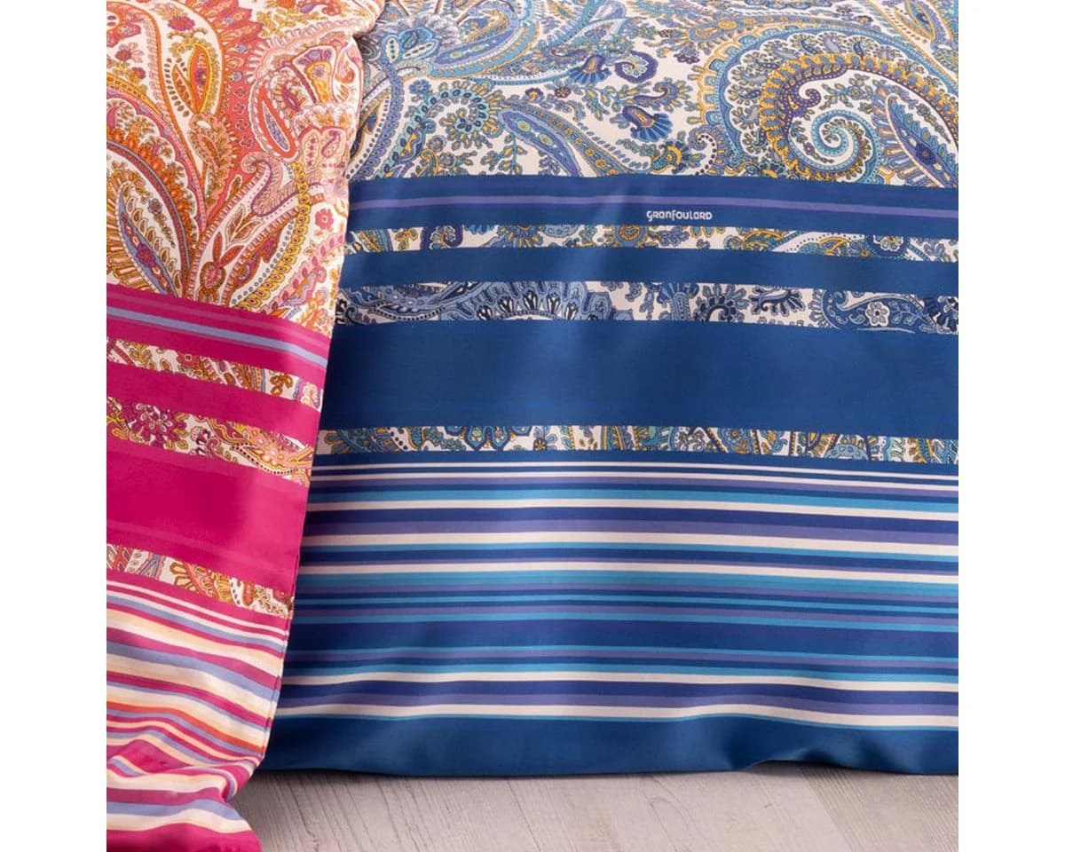 Bassetti Mako Satin Bettwäsche Paisley Blau 135x200 cm - Bild 3