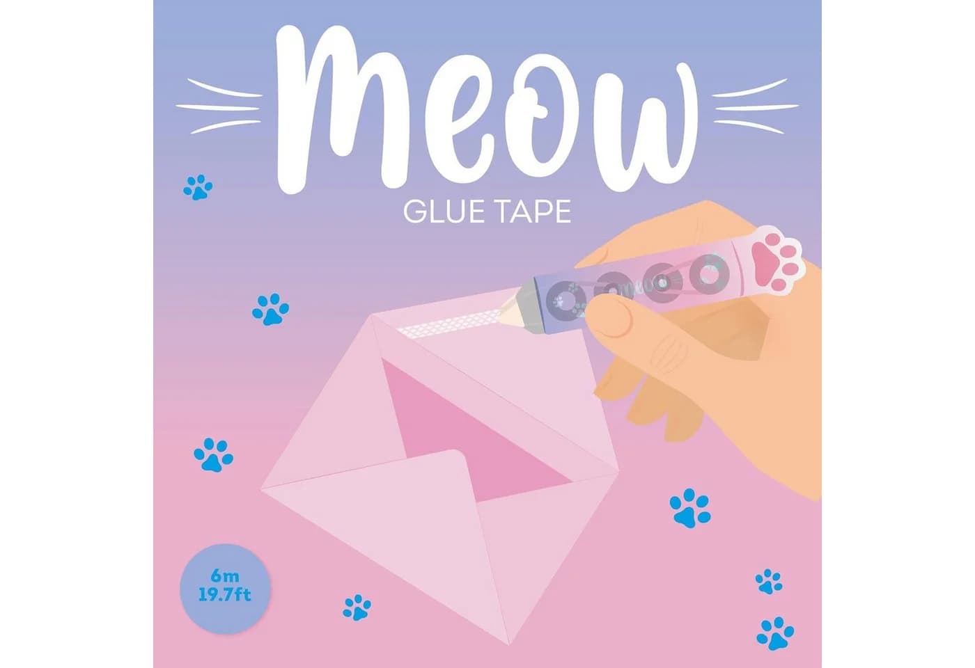 Legami Meow Tape Glue Klebebandspender Katze Kunststoff - Bild 4