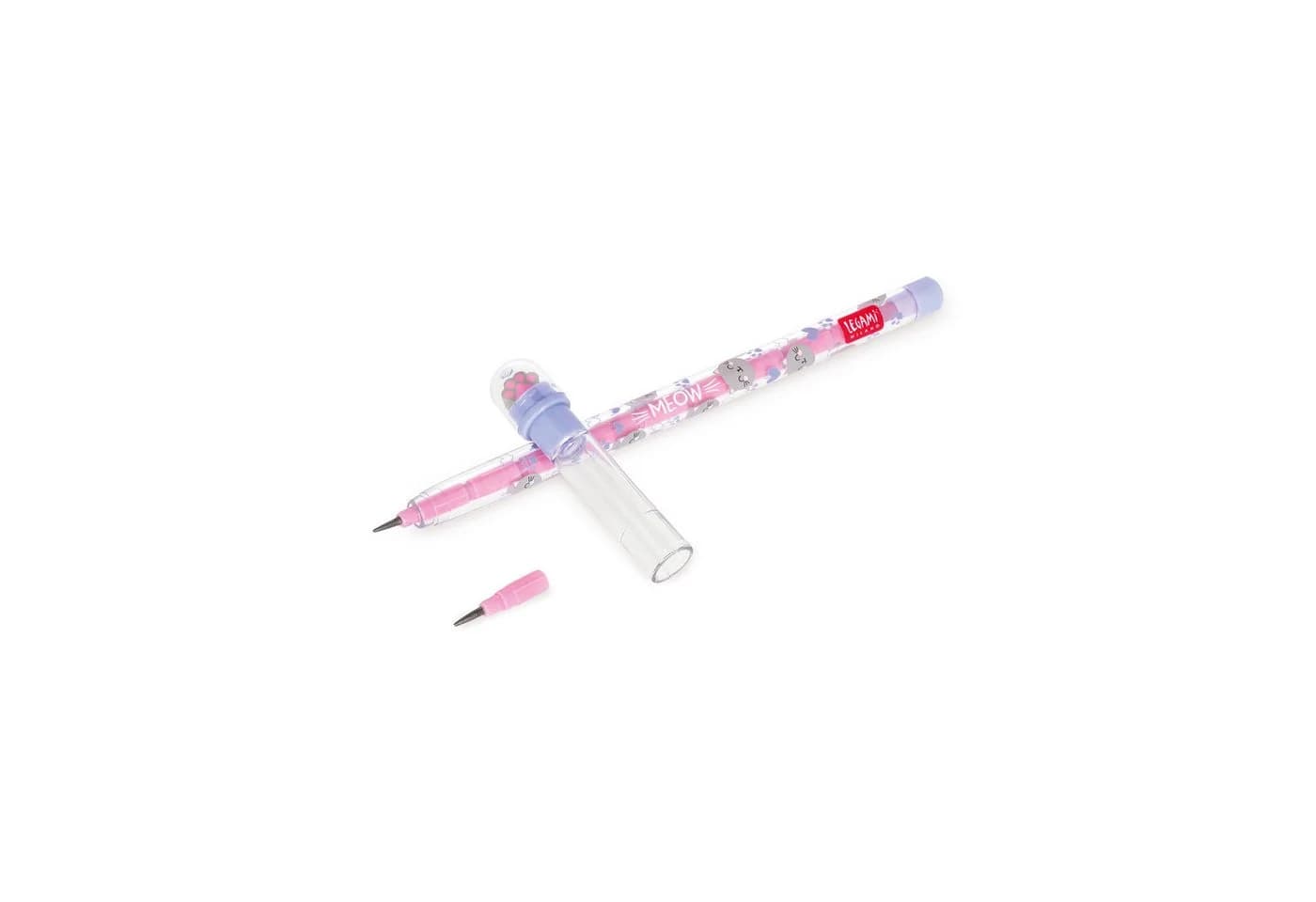 Legami Stapelbarer Bleistift mit Radiergummi Take a Tip Kitty Katze - Bild 3