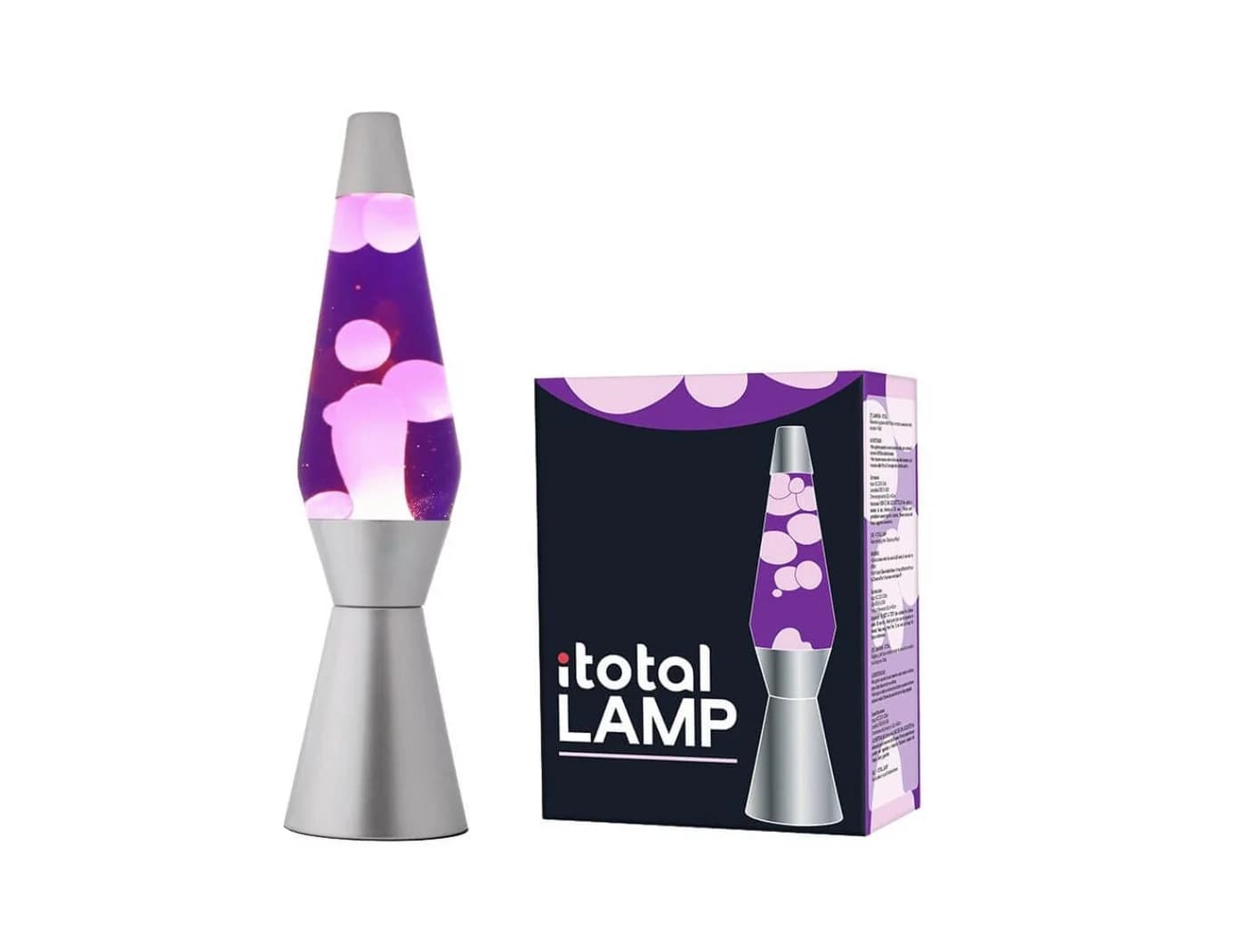 I-TOTAL Lava Lampe Spaceship Silber / Lila