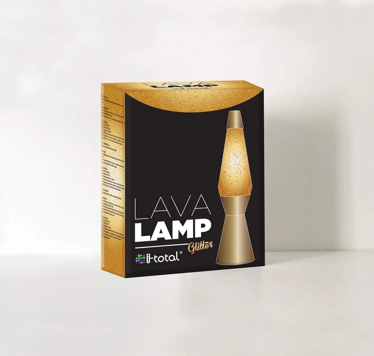 I-TOTAL Lavalampe Gold Glitzer Retro Design 30W Glühbirne