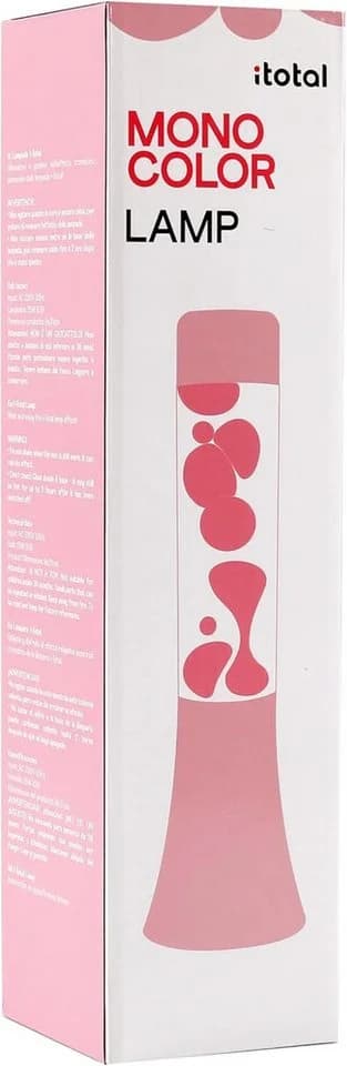 I-TOTAL Lavalampe Rosa Pastell Flared Retro-Design