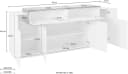 HOME AFFAIRE Sideboard Coro Weiß Hochglanz mit Push-to-open Bild 5