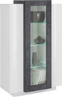 HOME AFFAIRE Coro Vitrine Weiß Hochglanz mit Glastür Bild 1
