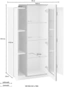 HOME AFFAIRE Coro Vitrine Weiß Hochglanz mit Glastür Bild 5