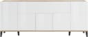 Sideboard HOME AFFAIRE Sunrise Weiß Hochglanz mit Ahorn-Arbeitsplatte Bild 3