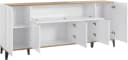 Sideboard HOME AFFAIRE Sunrise Weiß Hochglanz mit Ahorn-Arbeitsplatte Bild 4