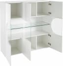 HOME AFFAIRE Real Highboard Weiß Hochglanz mit 3 Glastüren Bild 5