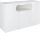 HOME AFFAIRE Sideboard Real Weiß Hochglanz 130cm 3 Türen Bild 4