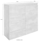 HOME AFFAIRE Highboard Magic Weiß Hochglanz mit Schubladen Bild 1