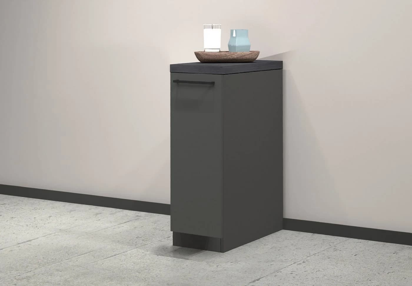 Apothekerschrank Kochstation KS-Sole Anthrazit Modern