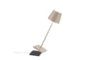 Zafferano Poldina Pro LED Tischleuchte Kabellos Dimmbar Sand Bild 2