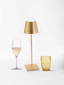 Zafferano Poldina Pro LED Tischleuchte Kabellos Dimmbar Sand Bild 4
