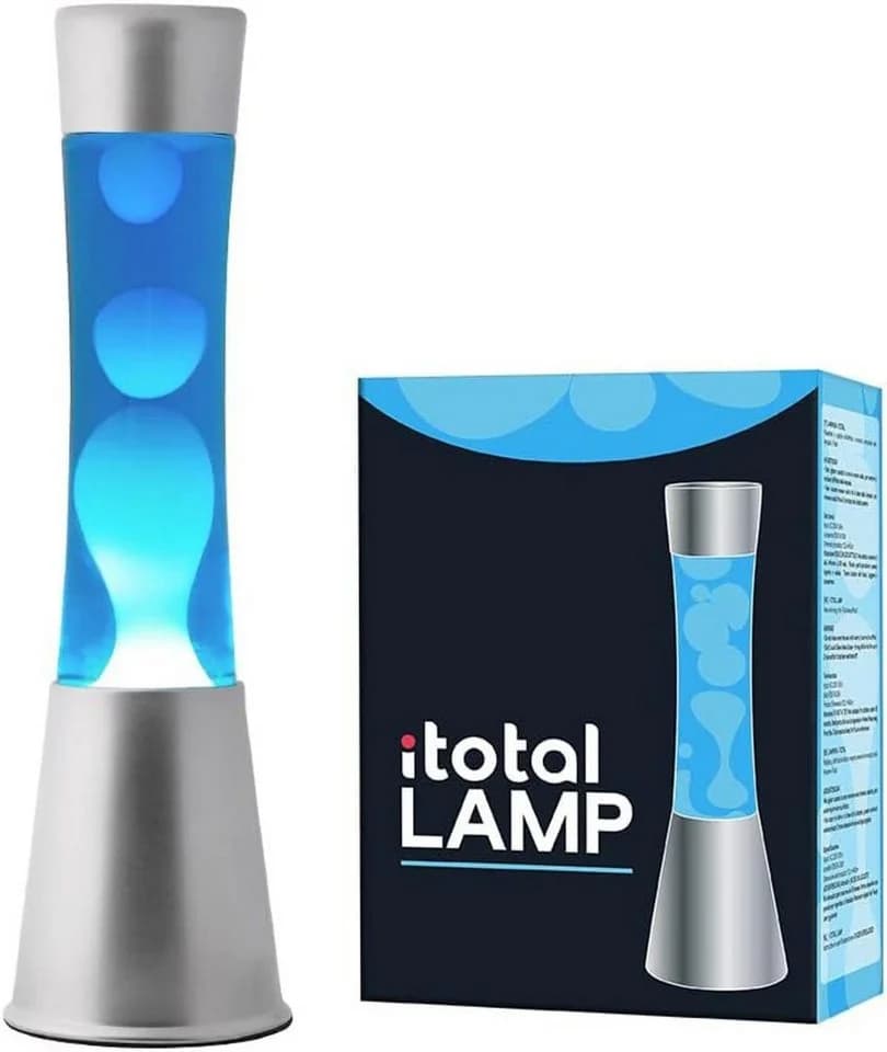 I-TOTAL Lavalampe Magie Lavaspektakel Blau Silber Retro - Bild 3