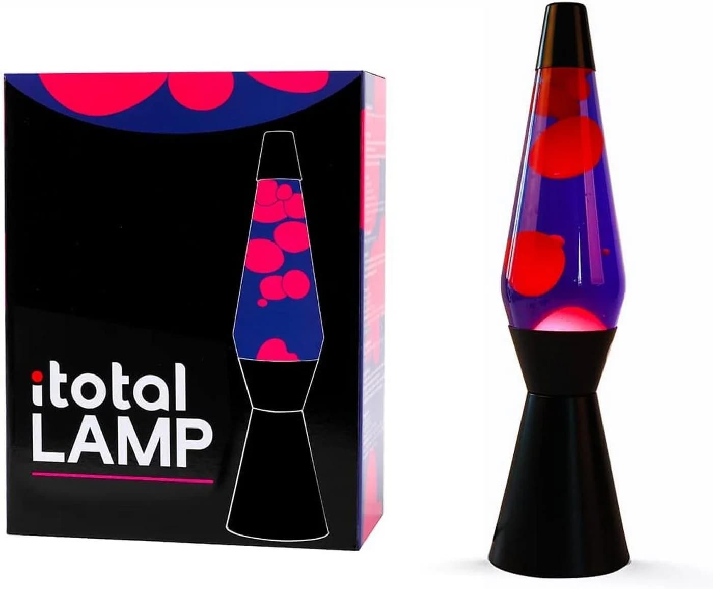 I-TOTAL Lavalampe Magie Lavaspektakel Dekolampe Lila/Rosa