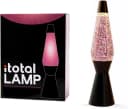 I-TOTAL Lavalampe Schwarz/Rosa Glitzer Retro-Design Bild 1