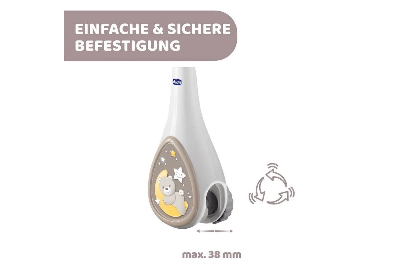 CHICCO Next2Dreams Mobile Grau mit Licht und Sound