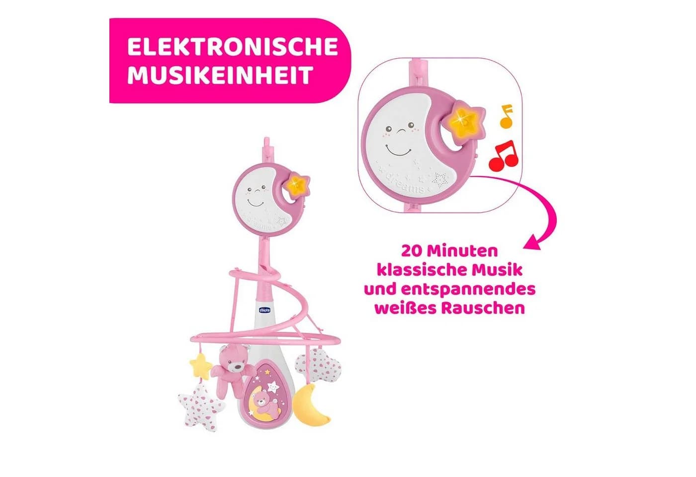 CHICCO Next2Dreams Mobile Rosa mit Musik & Nachtlicht - Bild 3